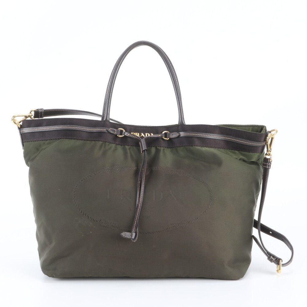 Prada Tessuto Nylon Leather 2-Way Shoulder Bag, Crossbody Handbag, Tote Bag f...